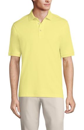 Lands End Short Sleeve Cotton Supima Polo Shirt in Faint Lemon at Nordstrom, Size Xx-Large