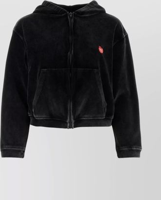 Alexander Wang velour regular-fit sweatshirt