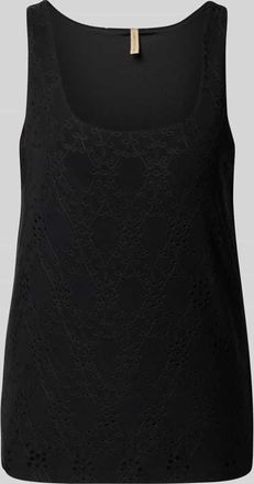 Soyaconcept Top mit Lochstickerei Modell INGELA in Black, Gr&ouml;&szlig;e L