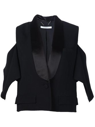 Givenchy stylised tuxedo blazer - women - Viscose/Spandex/Elastane/Viscose/Spandex/Elastane - 36 - Black