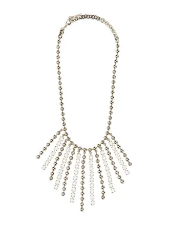 Alessandra Rich Silver Cristallo Necklace