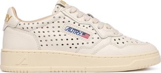 Autry White Medalist Perforated Leather Sneakers