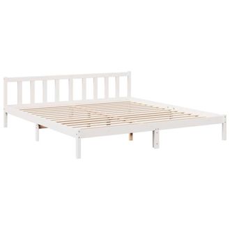 Berkfield Home Decorative Extra Long Bed Frame without Mattress White 200x220 cm