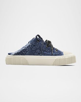 Marc Jacobs The Puffed Daisy Denim Sneaker Mules