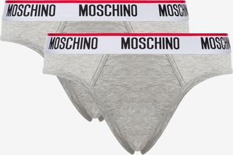 Moschino Set di 2 slip Logo Band - Grigio