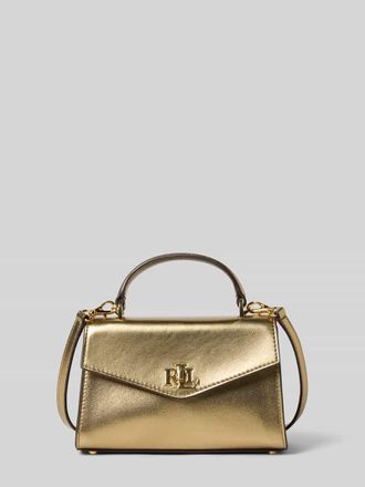 Lauren Ralph Lauren Handtasche mit Label-Applikation und Schulterriemen in Gold, Gr&ouml;&szlig;e 1