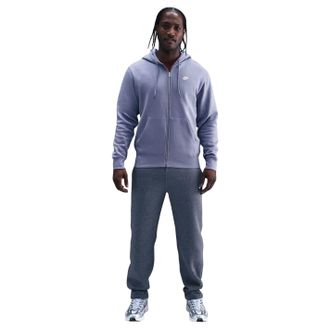 Nike Heren-sportkleding: Club-hoodie met doorlopende ritssluiting (Indigo)