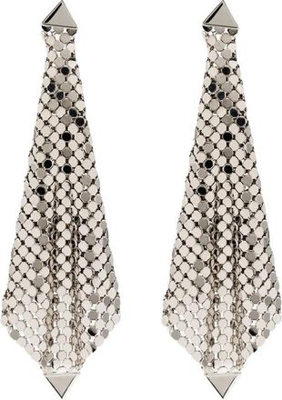 Paco Rabanne Pixel Mesh Oorbellen - Dames - Oorbellen - Grijs - ONE Size - Accessoires