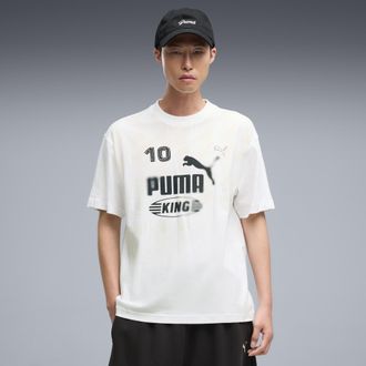 Puma T-shirt con grafica KING dal taglio morbido da uomo, Abbigliamento, Bianco, L