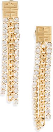 Givenchy 4G Crystal Chain Drop Earrings in Golden Yellow at Nordstrom