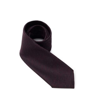 Dolce & Gabbana Mens Classic Silk Necktie - Dark Brown Wool - One Size