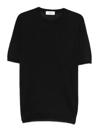 Lardini Beige Cotton And Linen Crew Neck T-Shirt