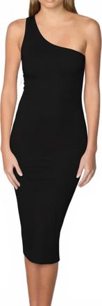 Mikoh Swimwear Bayonne One Shoulder Midi Dress In Night