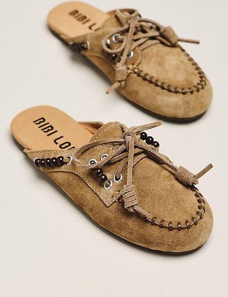 Bibi Lou Beaded Moccasin Mules