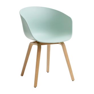 HAY About A Chair AAC 22, Eiche lackiert / dusty mint 2.0 (Kunststoffgleiter)