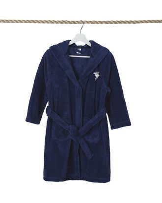 Linum Home Textiles Kids Super Plush Double Brushed Hooded Bathrobe