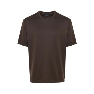 Herno T-Shirts, male, Brown, Size: 2XL Herno T-shirts and Polos