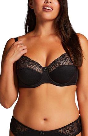 Hunkem&ouml;ller Sophie Non-Padded Underwired Bra in Caviar at Nordstrom, Size 38Ddd