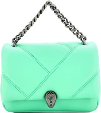Bulgari Serpenti Cabochon Messenger Bag Diagonal Quilted Leather Mini shoulder bag - Groen