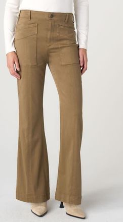 Liverpool L.A. Patch Pocket Stretch Cotton Blend Pants in Oak Brown at Nordstrom, Size 14