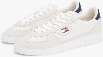 Tommy Hilfiger Mens Tommy Jeans Mixed-Texture Skater Sneaker - Stratus Grey - US 11.5 / EU 45
