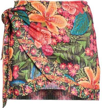 Farm Rio STITCHED GARDEN TAPESTRY MINI SKIRT