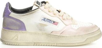 Autry Medalist Low Super Vintage Leren Sneaker - Dames - Sneakers - Veelkleurig - 36 EU - Katoen - Schoenen