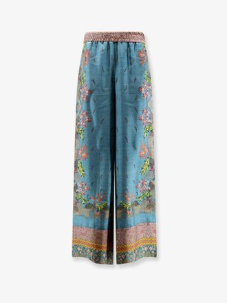 Pierre-Louis Mascia Pantalone in seta con stampa multicolor - PIERRE-LOUIS MASCIA - gender_Woman