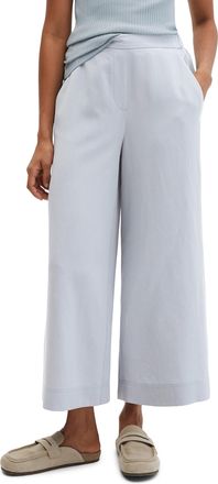 Marc O'Polo Dehnbund-Hose MARC OPOLO MARGO Wide, Damen, Gr. 32, N-Gr, grau horizon, Web, Obermaterial: 90% Lyocell, 10% Leinen, relaxed fit, Hosen Dehnbund-Hose, 
