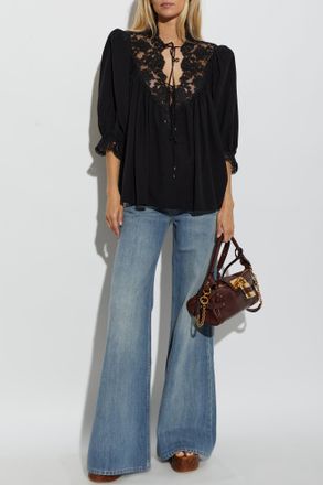 Chlo&eacute; Wide-leg Jeans, Womens, Blue