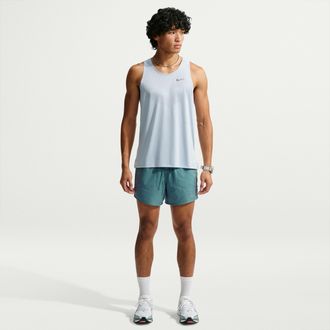 Nike Mens Stride Dri-FIT Winterized 5 Brief-Lined Running Shorts in Blue | IX5940-008