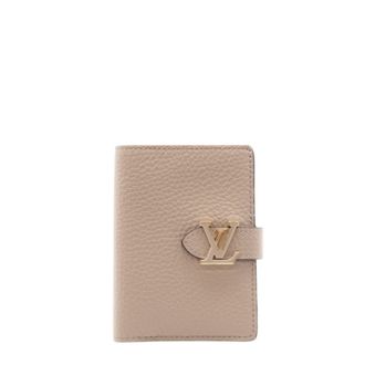 Louis Vuitton Taurillon Beige Blue Leather Wallet (Bi-Fold) (Pre-Owned)