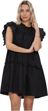 Object Objhope S/L Jurk - Dames - Korte kleedjes - Zwart - L - Katoen - Kleedjes