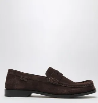 Loewe Campo loafers in brown suede calfskin