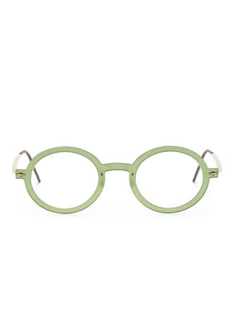 Lindberg round-frame glasses - unisex - Acetate - 47 - Green