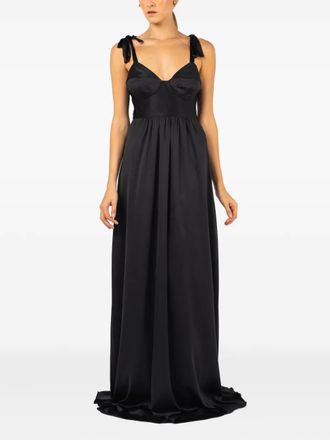 Lethicia Bronstein Beta maxi dress - women - Polyester - PP - Black
