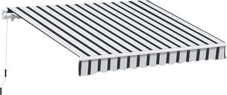 OUTSUNNY Garden Sun Shade Canopy Retractable Awning, 4 x 3Metre