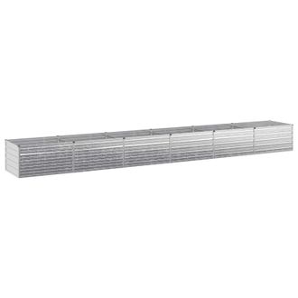 vidaXL Cama De Jard&iacute;n Elevada Plateado 600 X 80 X 55 Cm Galvanizado Vidaxl