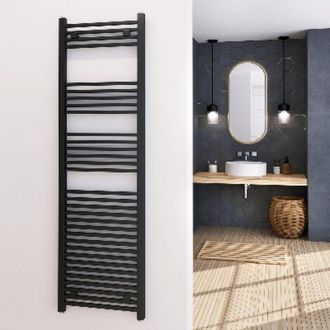 Aton Aton - Radiador De Dise&ntilde;o Antracita Con Tubos Cuadrados - H 1000 X Int. 470 (mm)