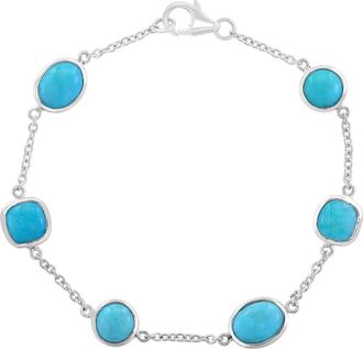 Effy Sterling Silver Turquoise Station Bracelet in Blue at Nordstrom Rack, Size 7