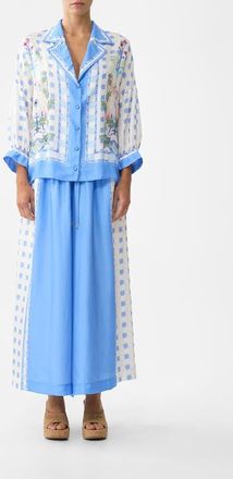 Camilla Wide Leg Elastic Waist Pant in Midsummer Mosaics at Nordstrom, Size Xx-Large Au