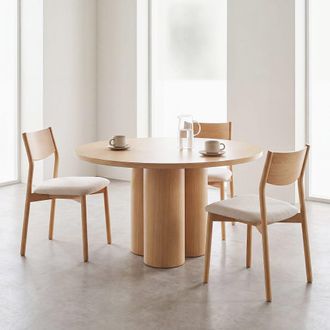 Maisons du monde Mesa de comedor redonda pie central t&oacute;tem 6/8 personas D150 cm