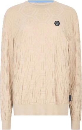 Philipp Plein Heren, Truien, Beige, Maat: XL