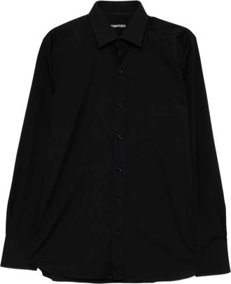 Tom Ford Popeline overhemd - Zwart