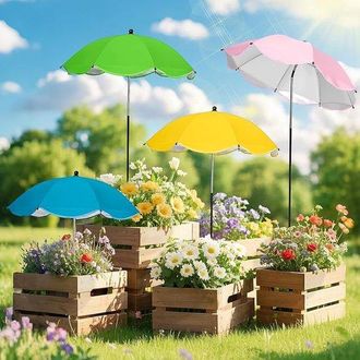 No Brand 12. 4 Parasoles Para Plantas De Exterior, Parasoles Grandes Para Jard&iacute;n, Ideales Para Macizos De Flores Y Plantas En Macetas, Ajustables En &Aacute;ngulo