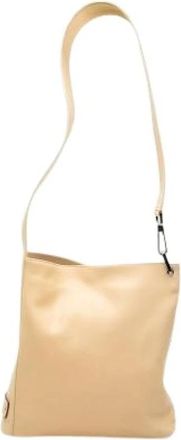 Gucci Pre-owned Shoulder Bag - Dames - Vintage Schoudertas - Beige - ONE Size - Leer - Vintage