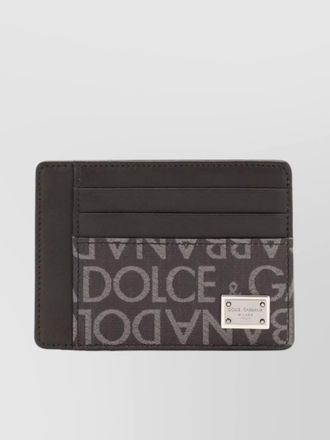 Dolce & Gabbana leather logo-print cardholder