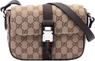 Gucci Pre-owned Gucci GG Canvas Web Buckle Flap Crossbody Ladies OAGROLPY6H8UOCKB