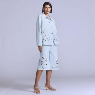 Levi's Embroidered Bandit Shorts - Womens - 23 - Blue