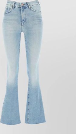 Mother denim flare pants raw hemline